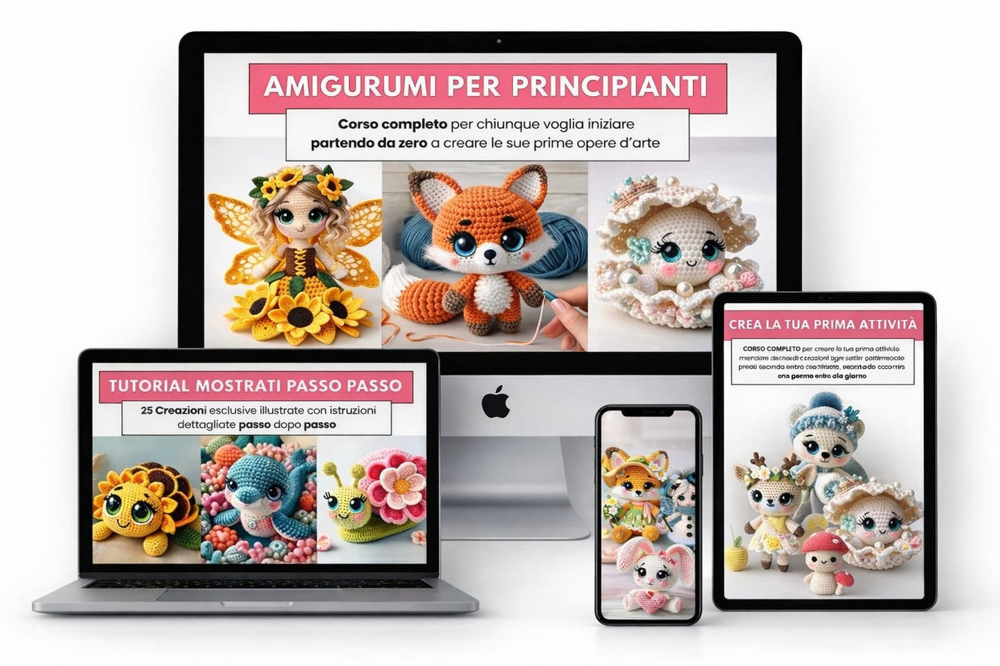 Amigurumi Facile® - Impara l'arte dell'amigurumi da casa e crea una seconda entrata in 14 giorni - Accademia Amigurumi
