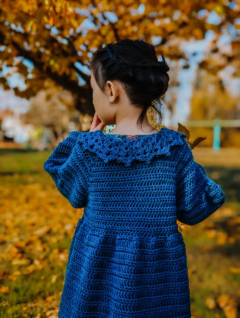 Modello all'uncinetto per cappotto/cardigan per neonati/bambini - dai 6 mesi agli 8 anni