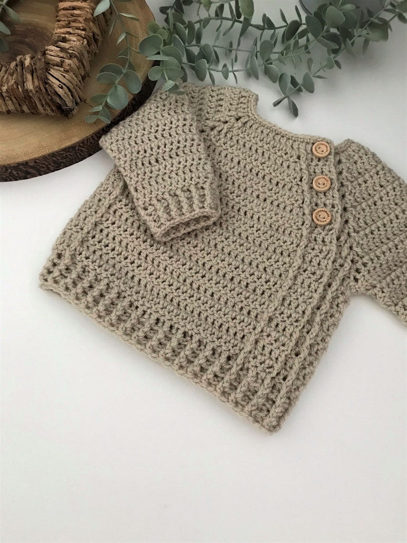 Schema per maglione all'uncinetto per neonati e bambini - dalla nascita fino ai 6 anni