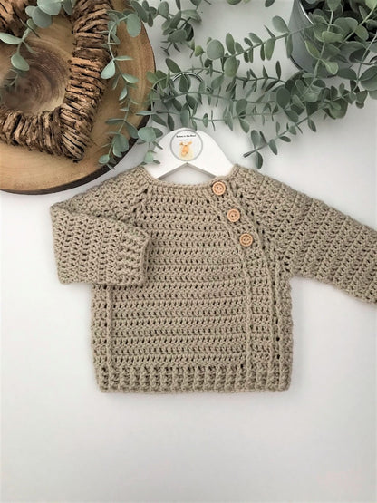 Schema per maglione all'uncinetto per neonati e bambini - dalla nascita fino ai 6 anni