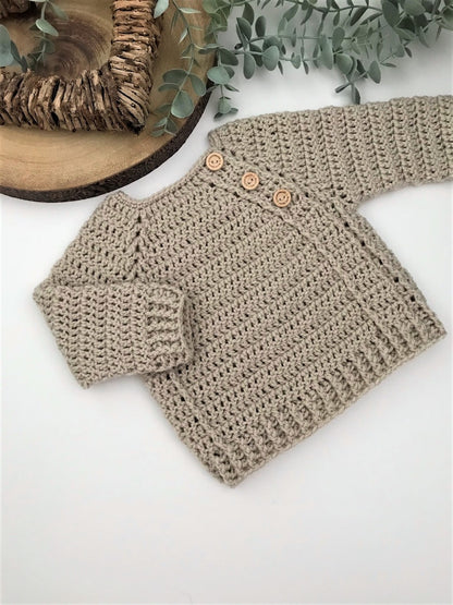 Schema per maglione all'uncinetto per neonati e bambini - dalla nascita fino ai 6 anni