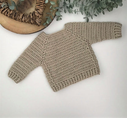 Schema per maglione all'uncinetto per neonati e bambini - dalla nascita fino ai 6 anni
