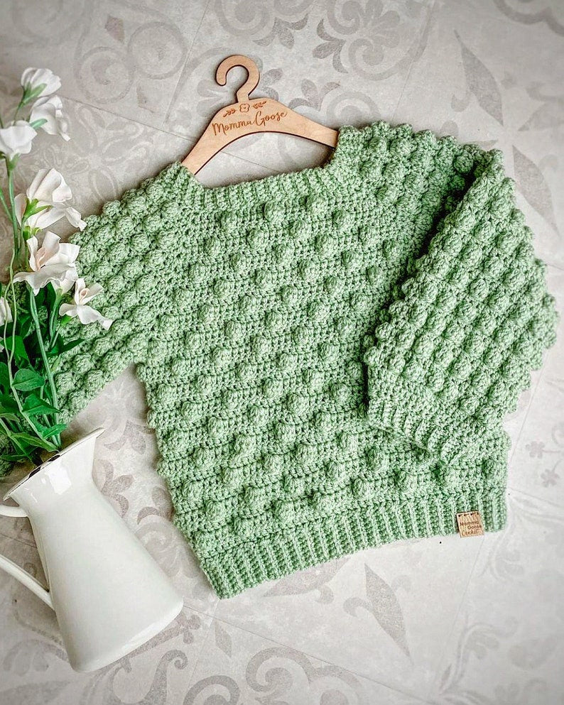 Schema per maglione all'uncinetto per neonati e bambini - dalla nascita fino ai 10 anni