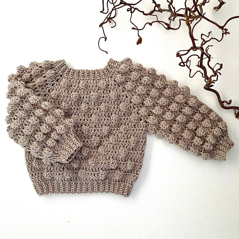 Schema per maglione all'uncinetto per neonati e bambini - dalla nascita fino ai 10 anni