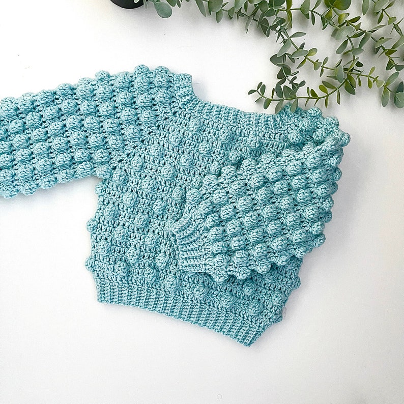 Schema per maglione all'uncinetto per neonati e bambini - dalla nascita fino ai 10 anni