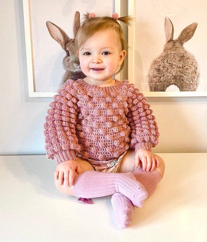Schema per maglione all'uncinetto per neonati e bambini - dalla nascita fino ai 10 anni