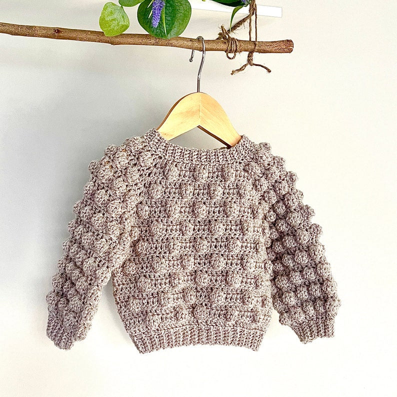 Schema per maglione all'uncinetto per neonati e bambini - dalla nascita fino ai 10 anni
