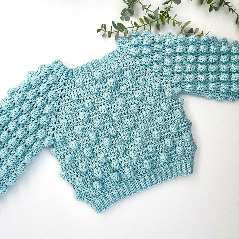 Schema per maglione all'uncinetto per neonati e bambini - dalla nascita fino ai 10 anni