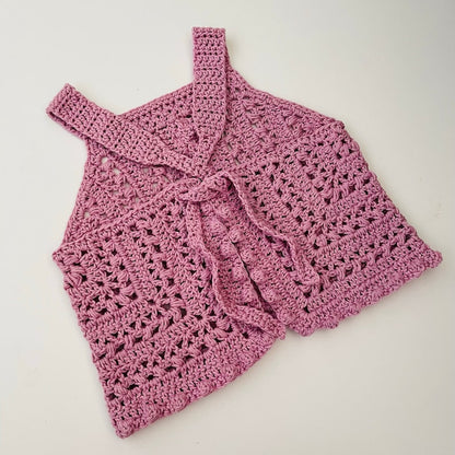 Modello all'uncinetto per top boho da bambina - dai 6 mesi agli 8 anni