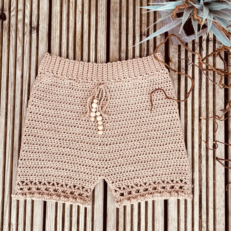 Completo boho con top e pantaloncini all'uncinetto - dai 6 mesi ai 10 anni