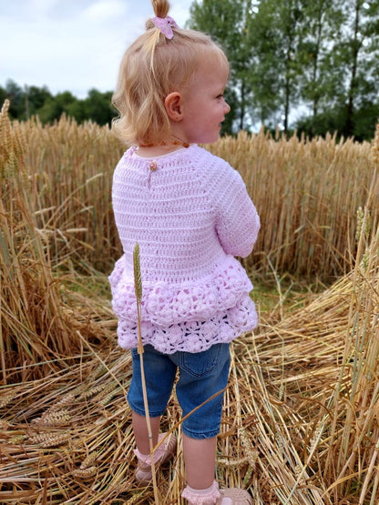 Modello all'uncinetto per top da neonata o bambina - da 0 a 10 anni