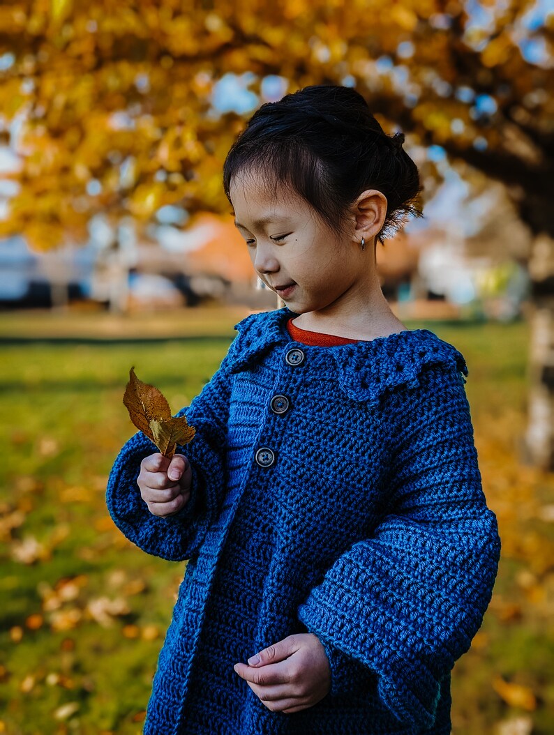 Modello all'uncinetto per cappotto/cardigan per neonati/bambini - dai 6 mesi agli 8 anni